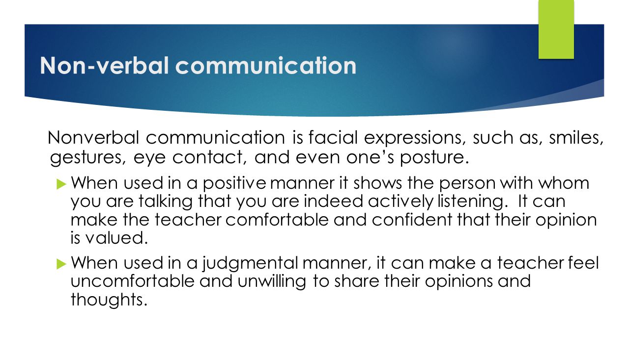 Examples of Non Verbal Communication